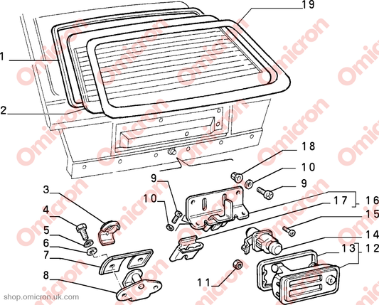 Delta screen seal (Rear) SCREENSEAL