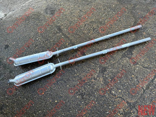 Flaminia centre exhaust (pair) MILD STEEL EXHAUST