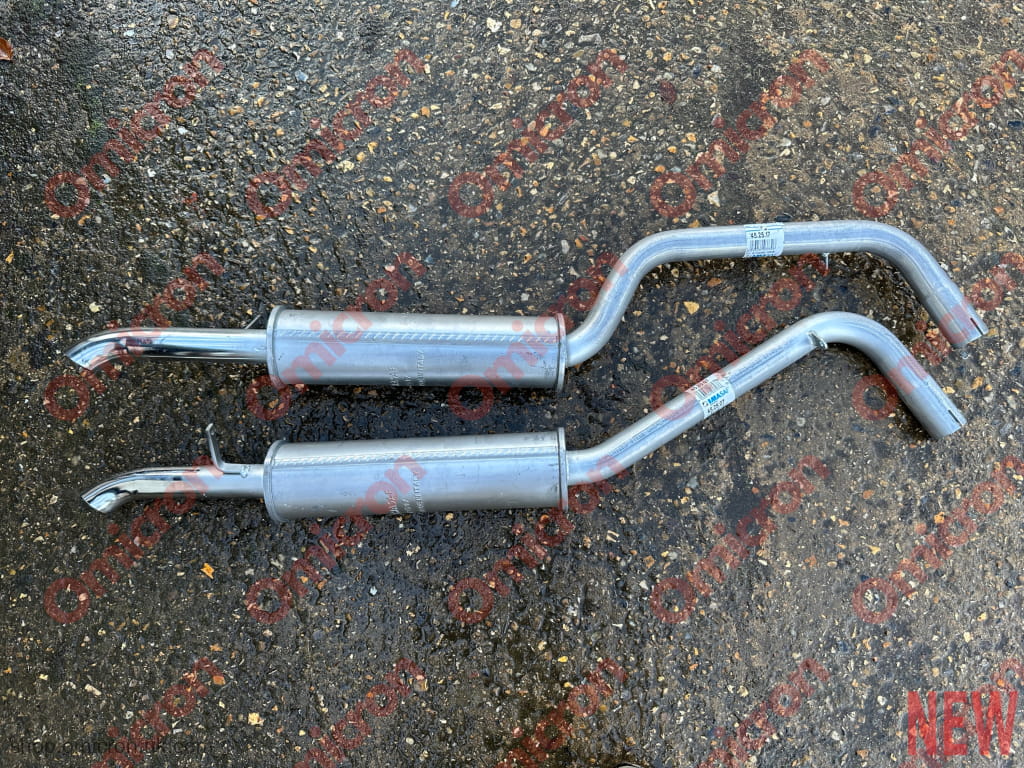 Flaminia Touring rear exhausts (Pair) MILD STEEL EXHAUST