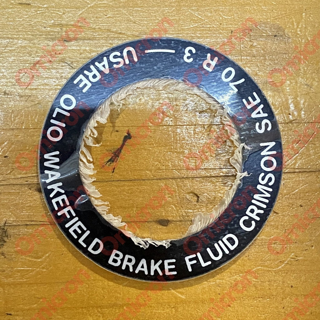 Brake Reservoir Legend Plate Ring Brakes