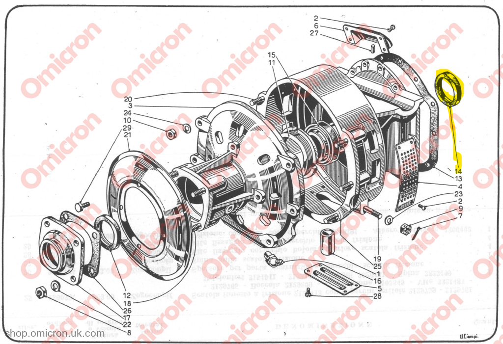 Aurelia B20/B24 S5-6 clutch input seal - SEAL