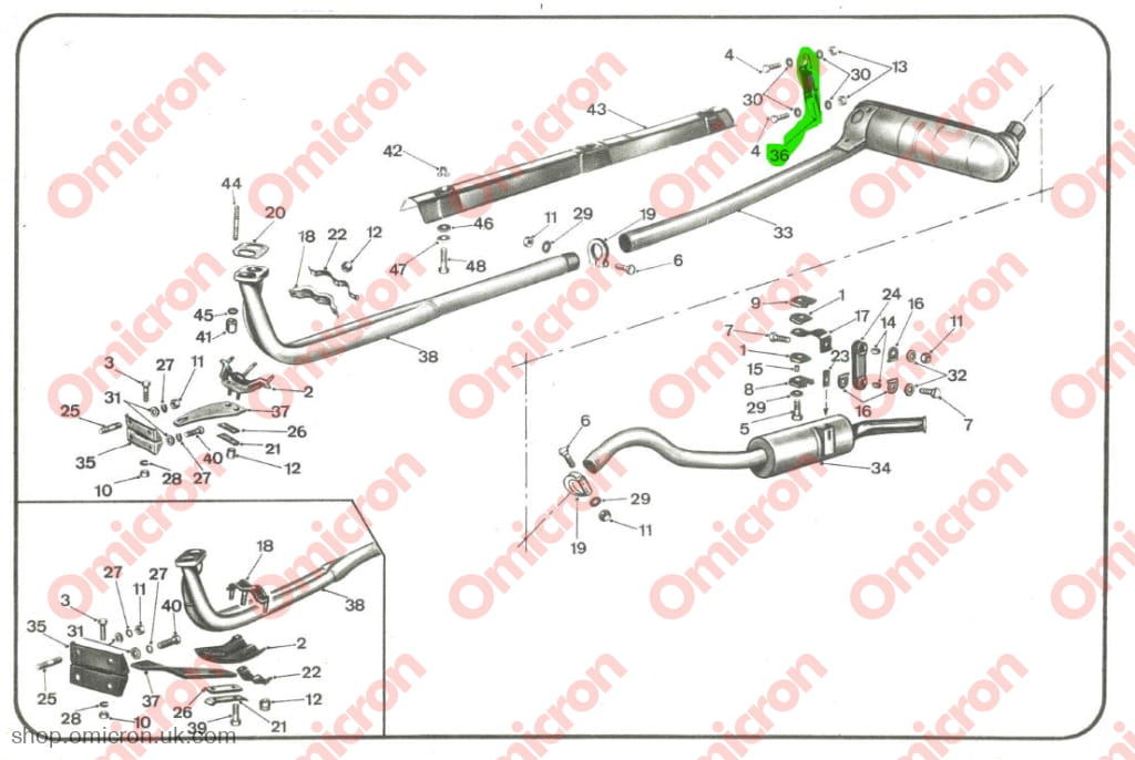 Beta exhaust hanger (rubber with metal ends) EXHAUSTHANGER