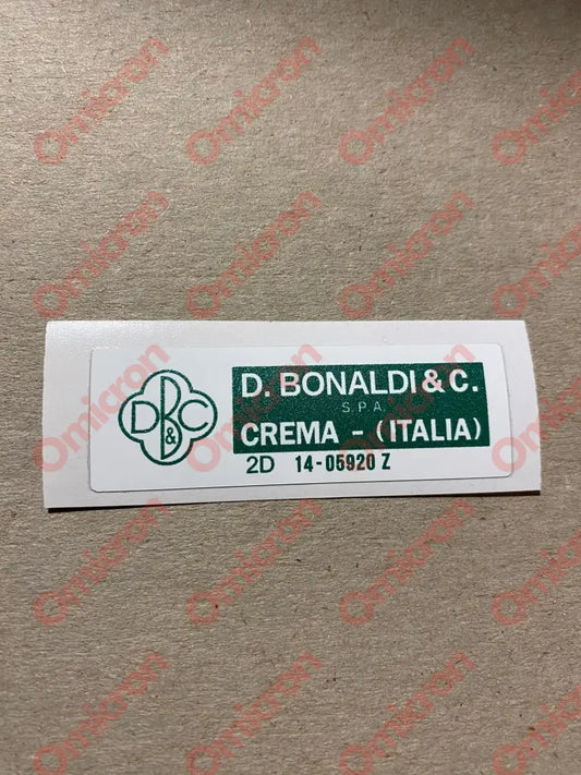 Bonaldi & Co. Crema Servo Sticker 55Mm X 18Mm Sticker