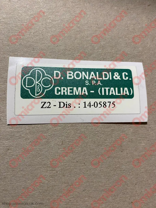 Bonaldi & Co. Crema Servo Sticker 70Mm X 30Mm Sticker