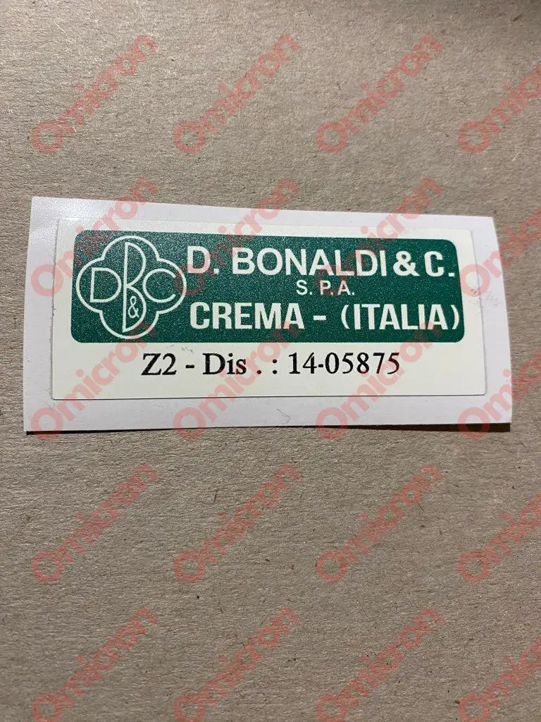 Bonaldi & Co. Crema Servo Sticker 70Mm X 30Mm Sticker