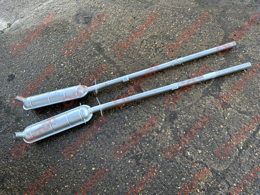 Flaminia centre exhaust (pair) MILD STEEL EXHAUST