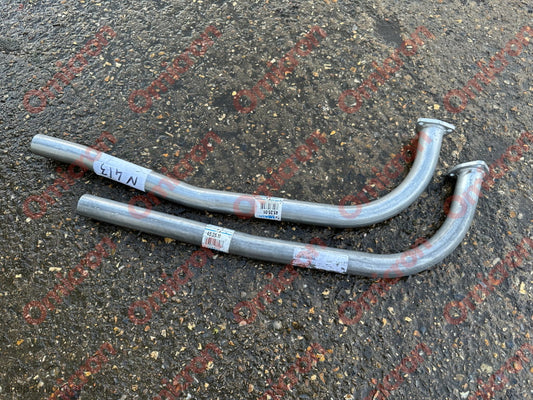 Flaminia downpipes (triangle flanges) (Pair) MILD STEEL EXHAUST