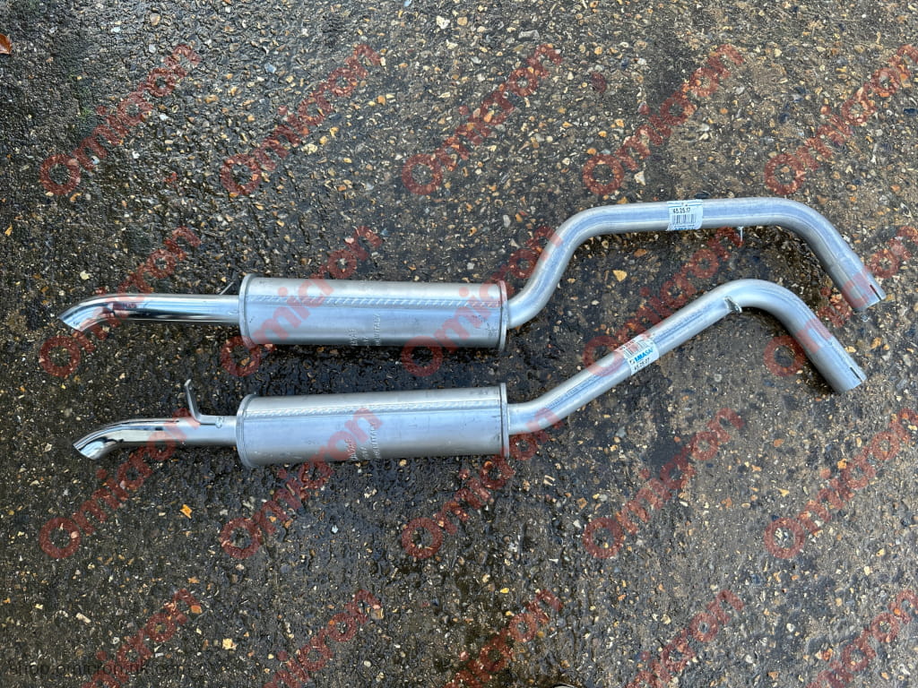 Flaminia Touring rear exhausts (Pair) MILD STEEL EXHAUST