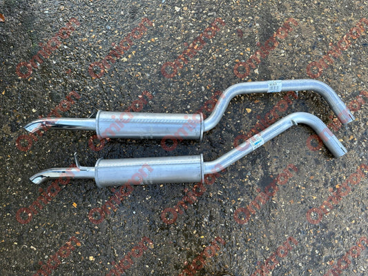 Flaminia Touring rear exhausts (Pair) MILD STEEL EXHAUST