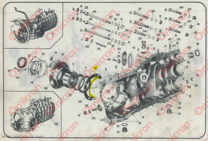 Fulvia/2000 5 speed gearbox RH output flange o-ring ORING