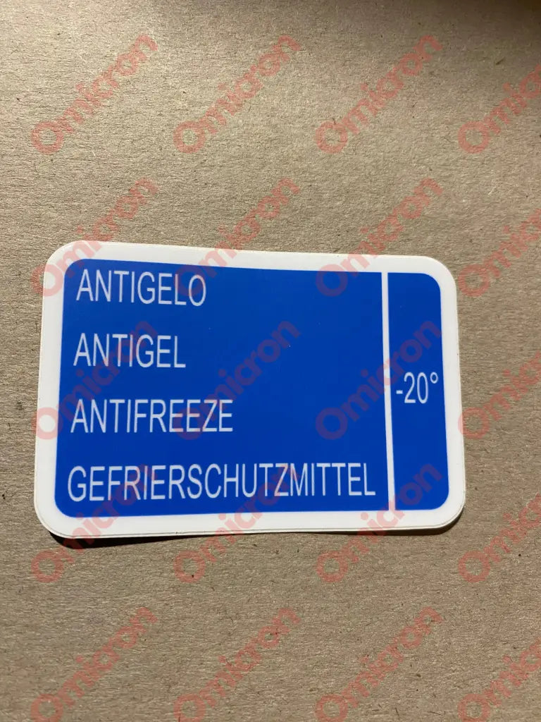 Fulvia Anti-Freeze Sticker For Radiator Sticker