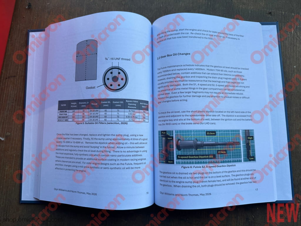 Fulvia Owners Notes [PRINTED BOOK] by Glyn Williams and Norm Thomas - BOOK