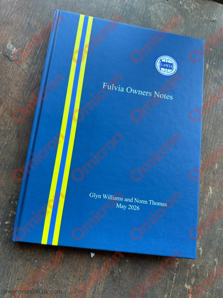 Fulvia Owners Notes [PRINTED BOOK] by Glyn Williams and Norm Thomas - BOOK