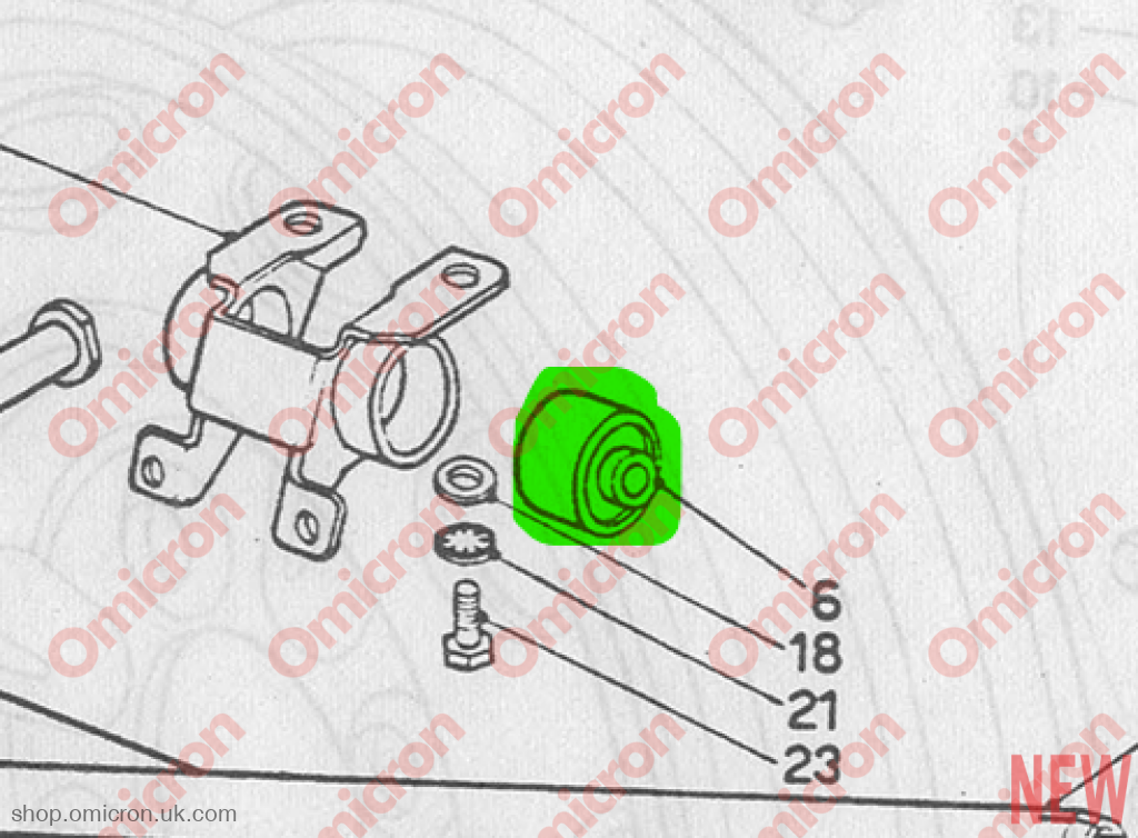 Fulvia S1 / Flavia rear damper top mount bush - DAMPERBUSH