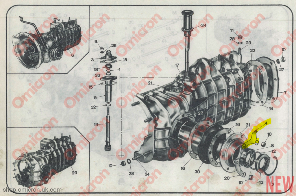 Fulvia S2 gearbox output flange LH locktab with clutch spring tab - LOCKTAB