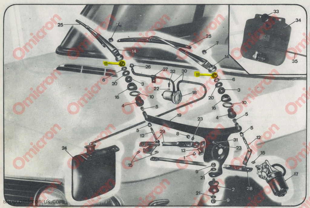 Fulvia wiper ’felt’ seal WIPER SEAL