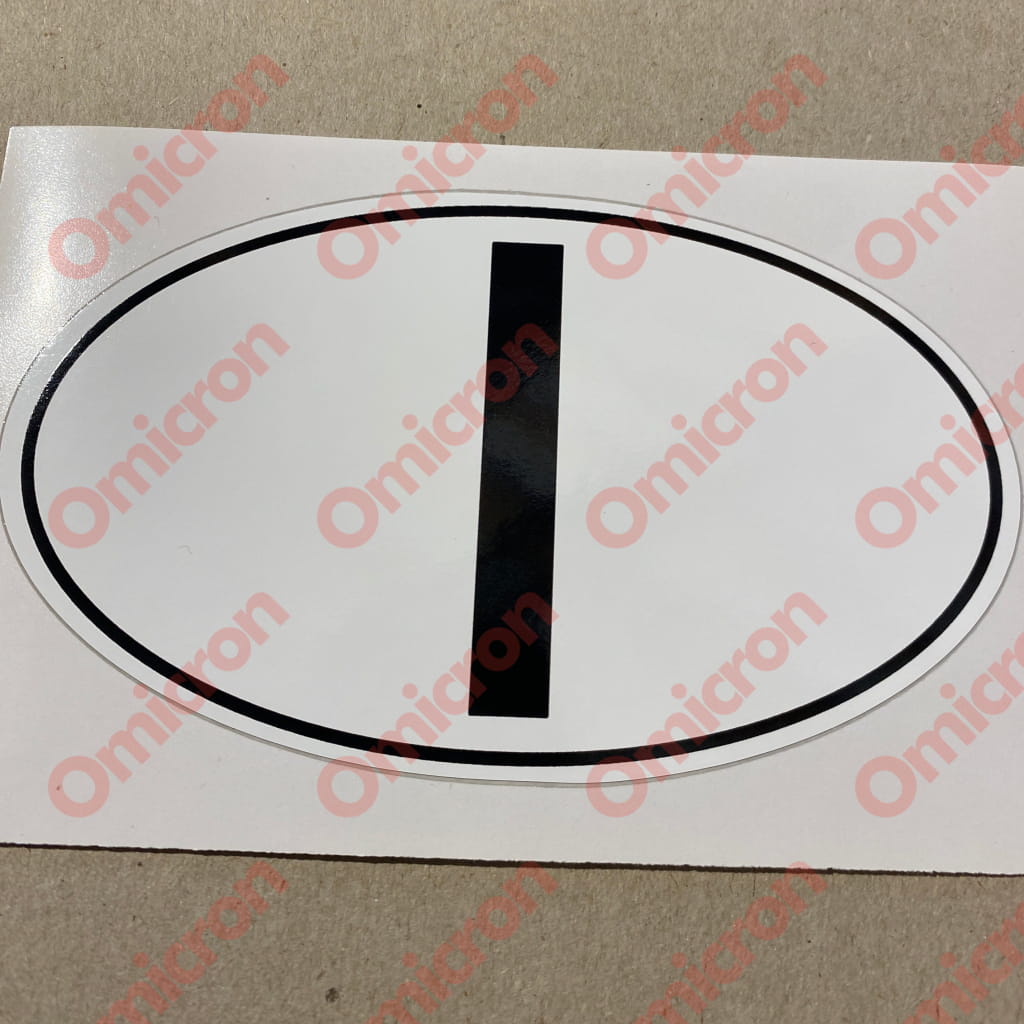 Italian ’I’ Oval Sticker Large Sticker