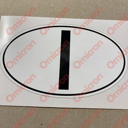 Italian ’I’ Oval Sticker Large Sticker