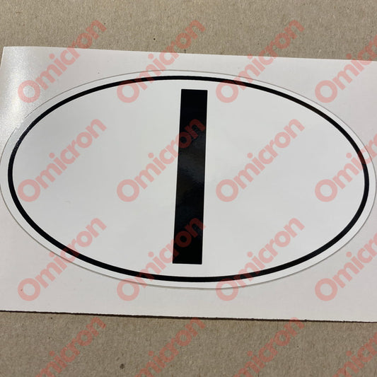 Italian ’I’ Oval Sticker Large Sticker