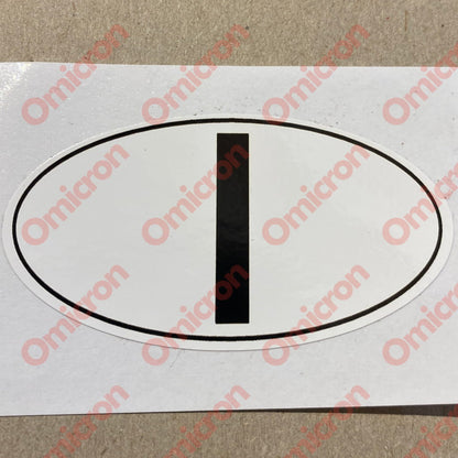 Italian ’I’ Oval Sticker Small Sticker