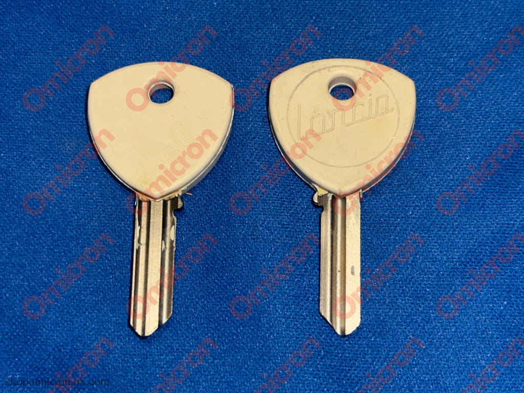 Lancia black & white key blanks White head - Double Groove - without F KEYBLANK