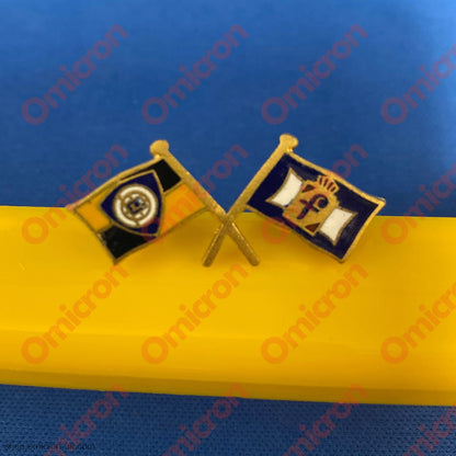 Lancia PF crossed flags small BADGEFLAG