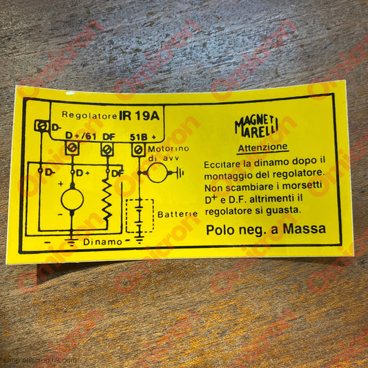 Magnetti Marelli dynamo sticker STICKER