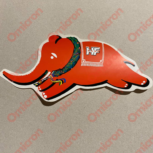 Red Elephant Sticker Sticker