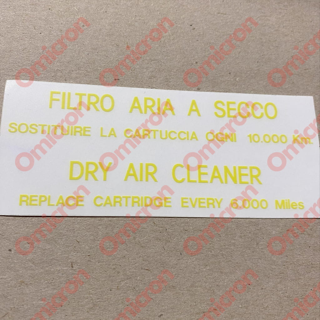 Stratos Fispa Air Cleaner Second Sticker Sticker