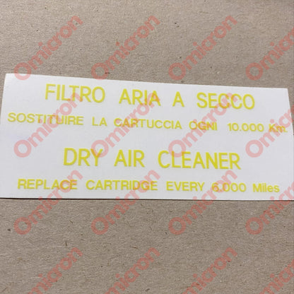 Stratos Fispa Air Cleaner Second Sticker Sticker