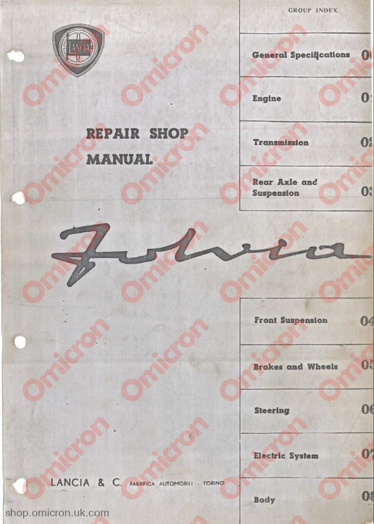 Workshop Manuals Books