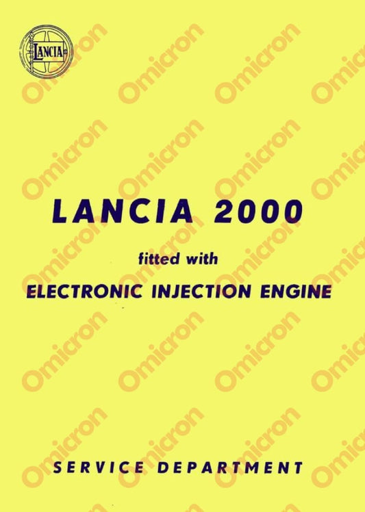 Lancia 2000 Bosch D-Jetronic Service Manual Books