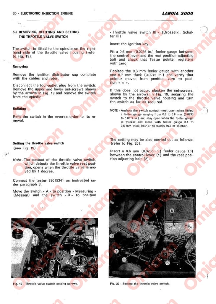 Lancia 2000 Bosch D-Jetronic Service Manual Books