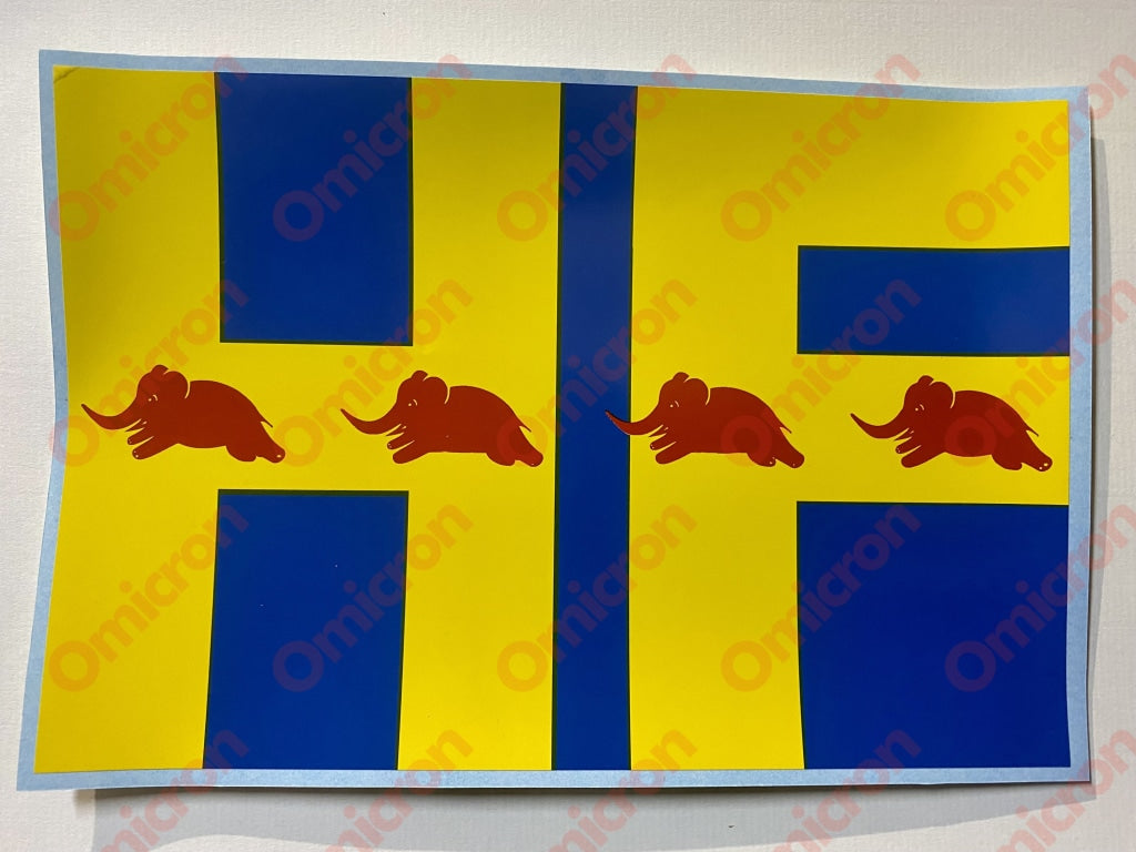 Sticker Blue/yellow Hf